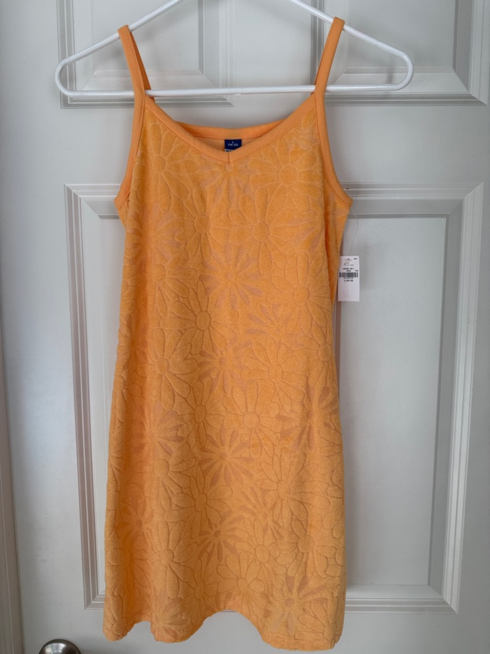 Old Navy-  Orange Daisy Textured Spaghetti Strap Dress